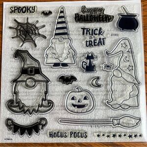 Close to My Heart, D1962 “Spooky Gnomes” Acrylic Stamp and Thin Cuts Set